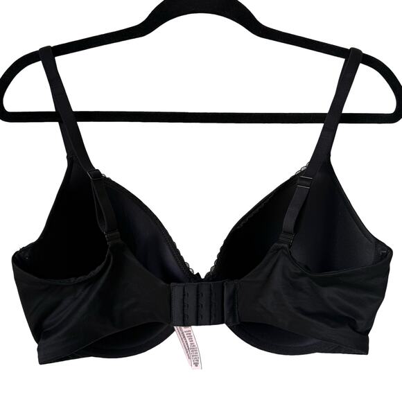 Victorias Secret Black Bra 36 DDD/F Lightly Lined Full Coverage Smooth Everyday - Picture 6 of 11